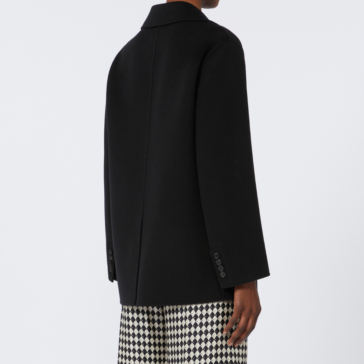 Max Mara Giacca Doppiopetto in Lana Lukas Donna Nero