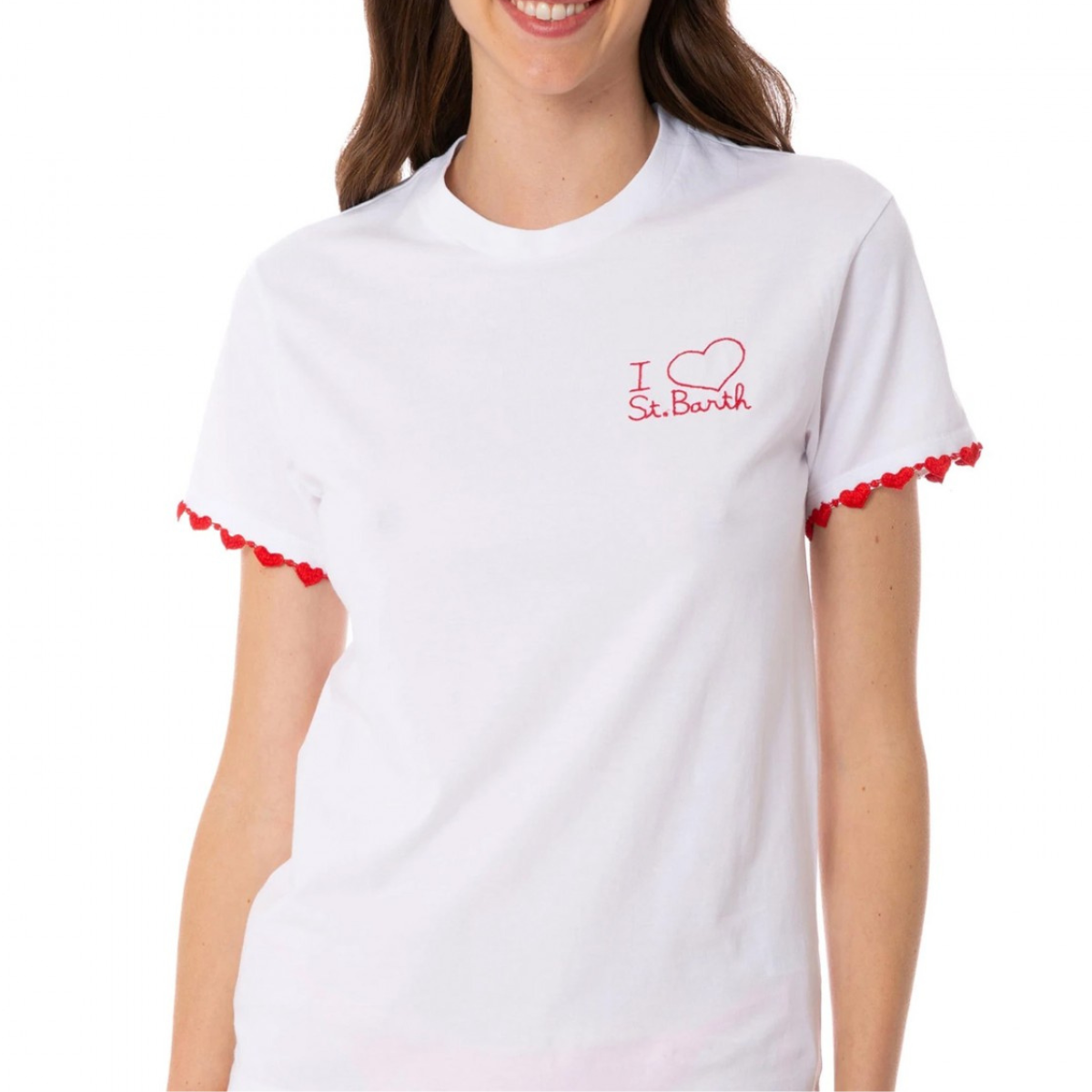 MC2 Saint Barth T-Shirt in Cotone Emilie Donna Bianco