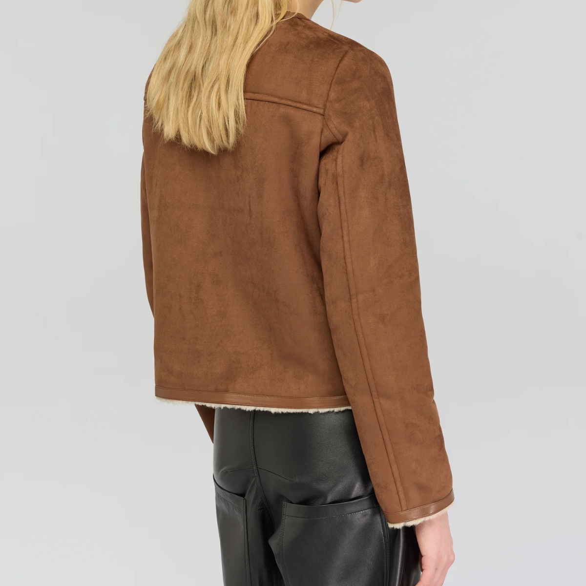Semicouture Giacca in Eco Montone Nora Donna Tegola