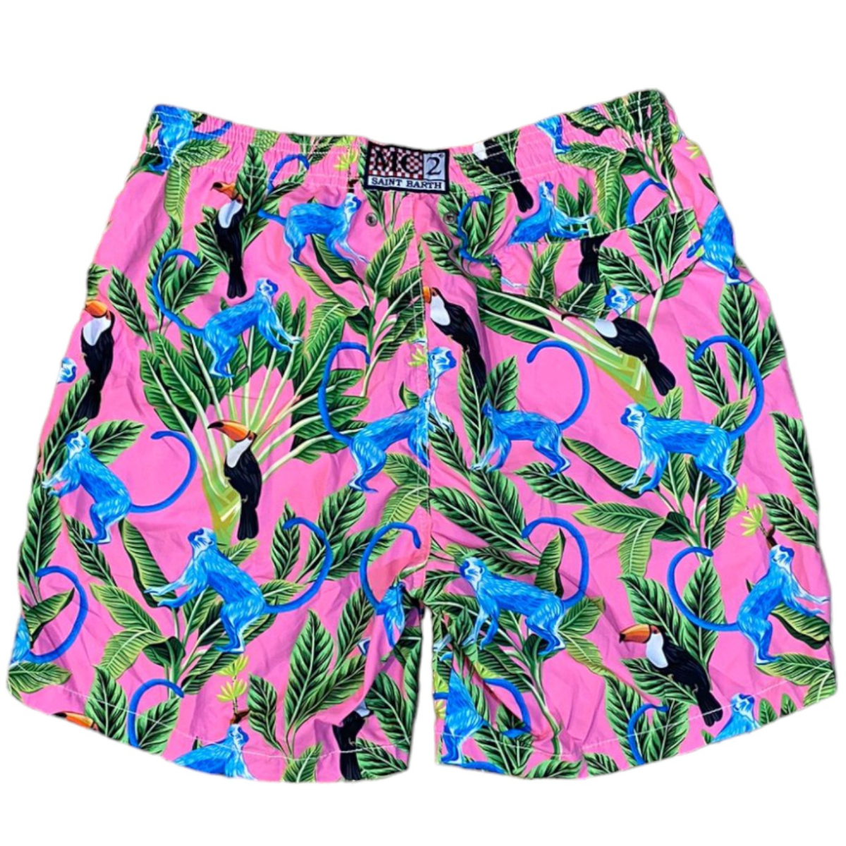 MC2 Saint Barth Costume a Pantaloncino Uomo Lighting Wild Nature Rosa