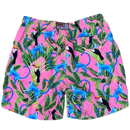 MC2 Saint Barth Costume a Pantaloncino Uomo Lighting Wild Nature Rosa