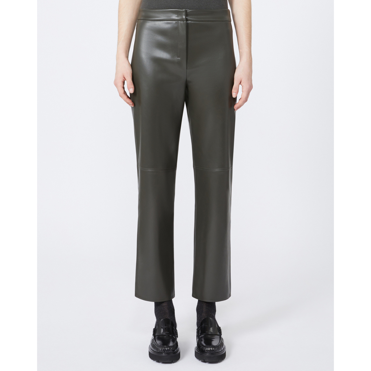 Max Mara Pantalone in Tessuto Spalmato Sublime Donna Verde