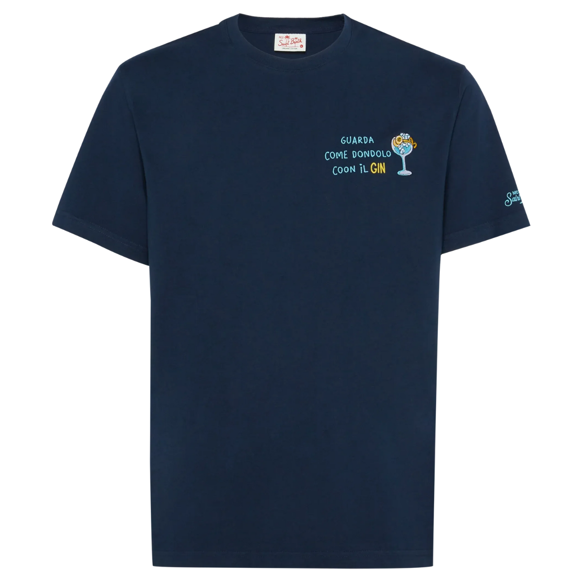 Mc2 Saint Barth T-Shirt in Cotone Uomo Portofino Dondolo Gin Blu