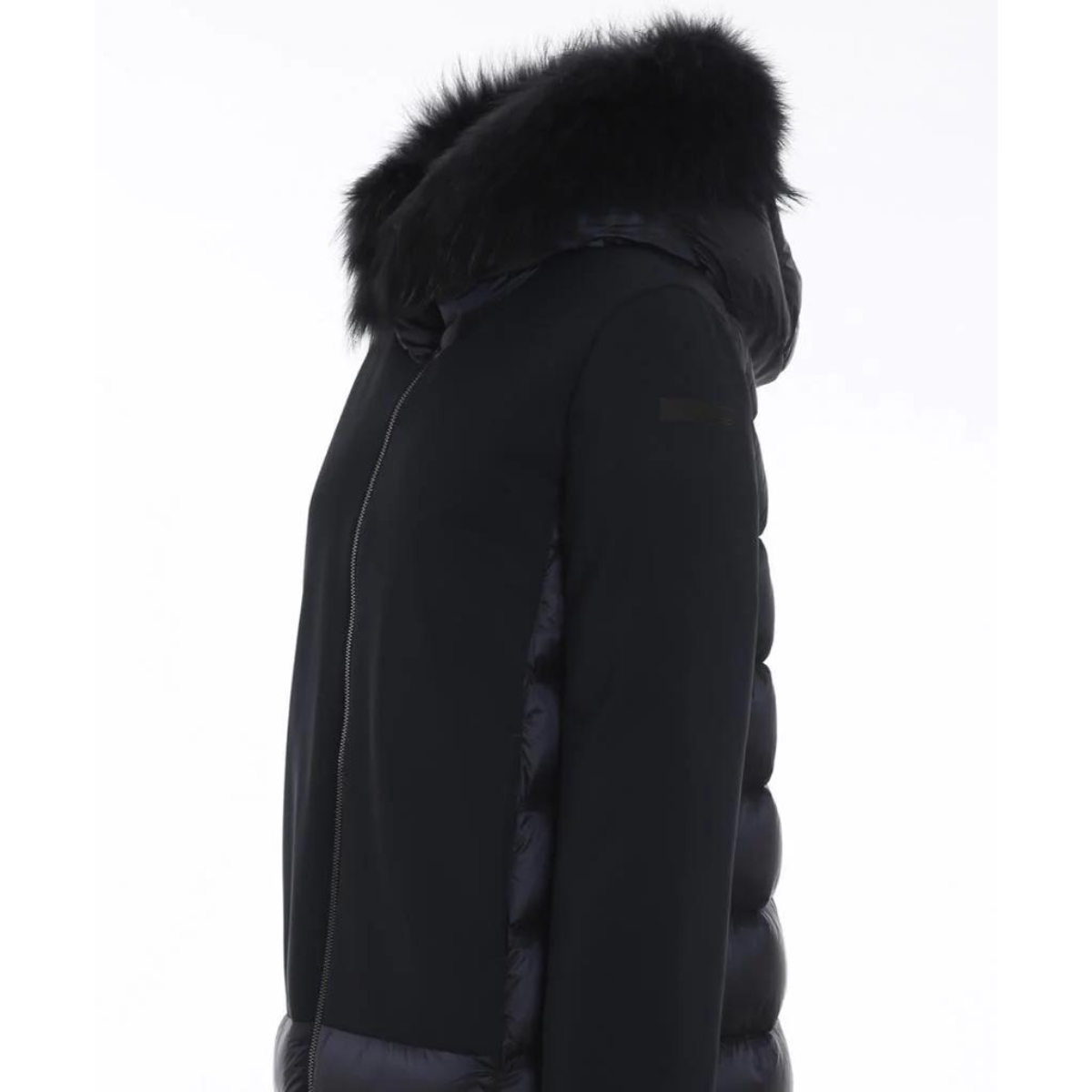 RRD Giubbotto in Piuma Donna Winter Hybrid Parka Lady Fur T Nero