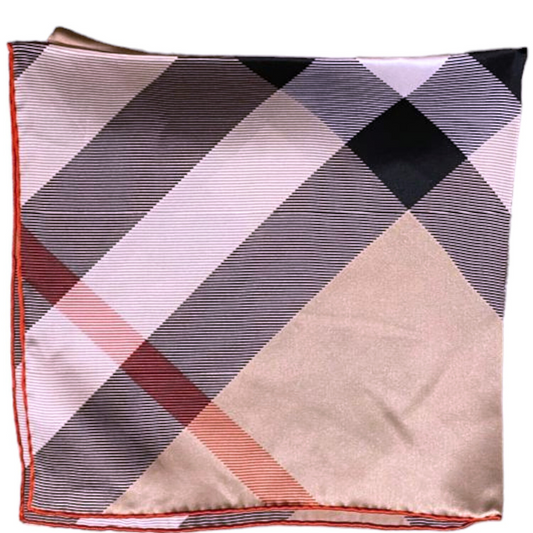 Burberry Foulard in Seta Unisex Check Rosso