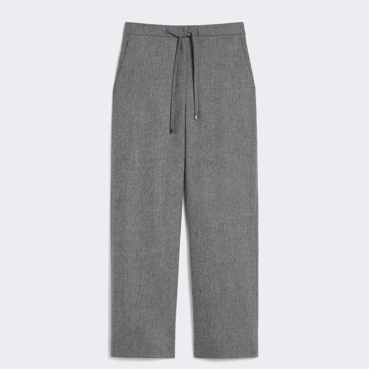 Max Mara Pantalone in Lana Floria Donna Grigio Medio