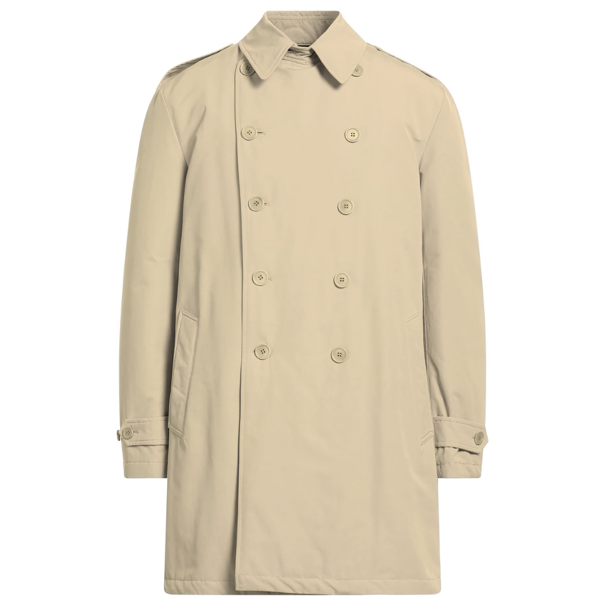 Aspesi Trench in Cotone Sfoderato Titanio Light Uomo Beige