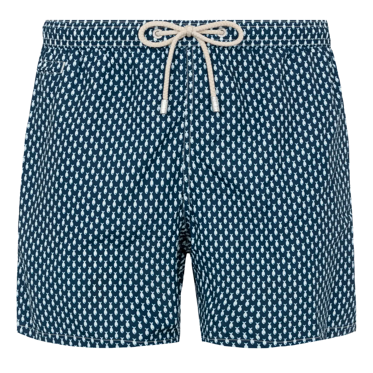 MC2 Saint Barth Costume a Pantaloncino Uomo Lighting Micro Fantasy Pesci Blu