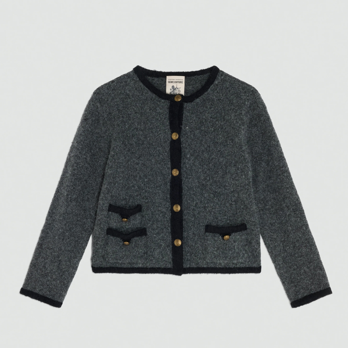 Semicouture Giacca in Misto Alpaca Dulcinea Donna Antracite