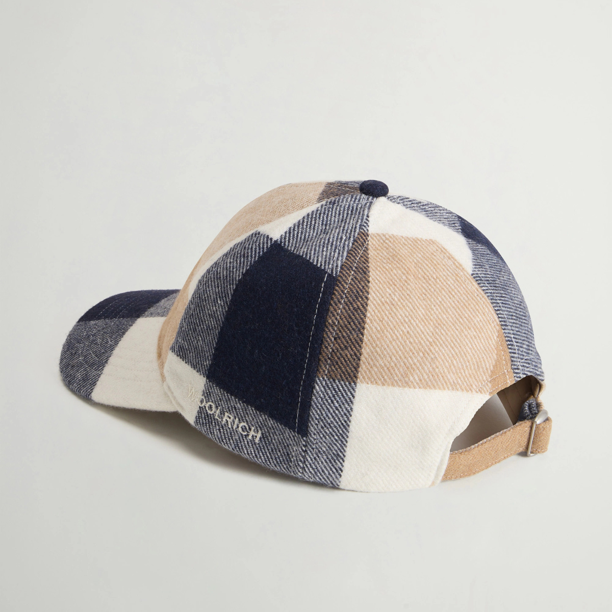 Woolrich Cappellino in Misto Lana con Visiera Unisex Cream Buffalo