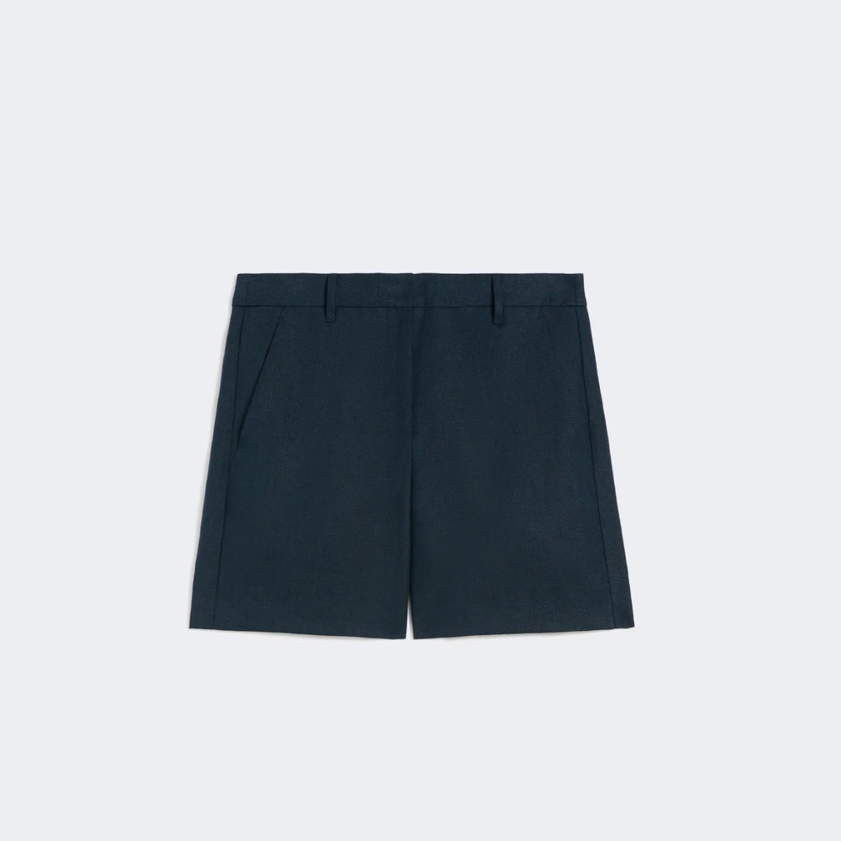 Max Mara Shorts in Stuoia di Lino SMMParty Donna Blu Notte