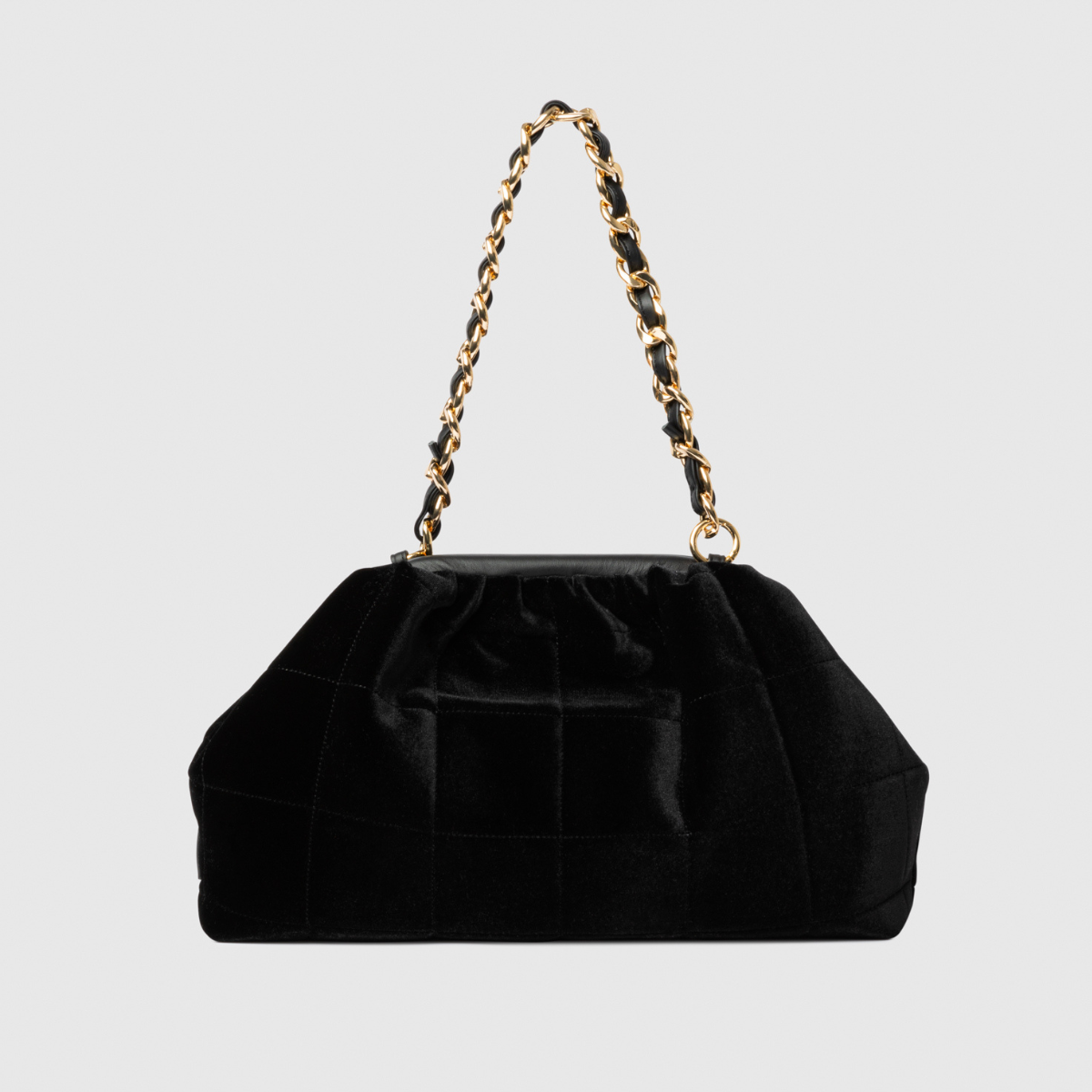 Avenue 67 Borsa Clutch in Velluto Puffy Velvet Donna Nero