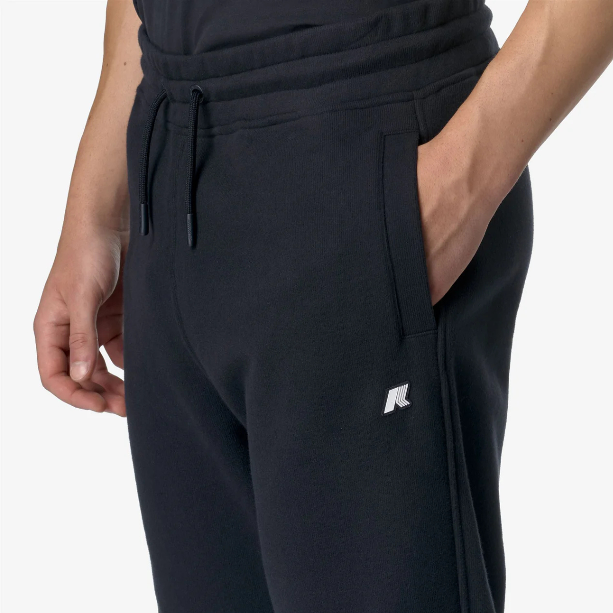 K-Way Pantalone in Cotone Uomo Mickyel Heavy Fleece Blue Depth