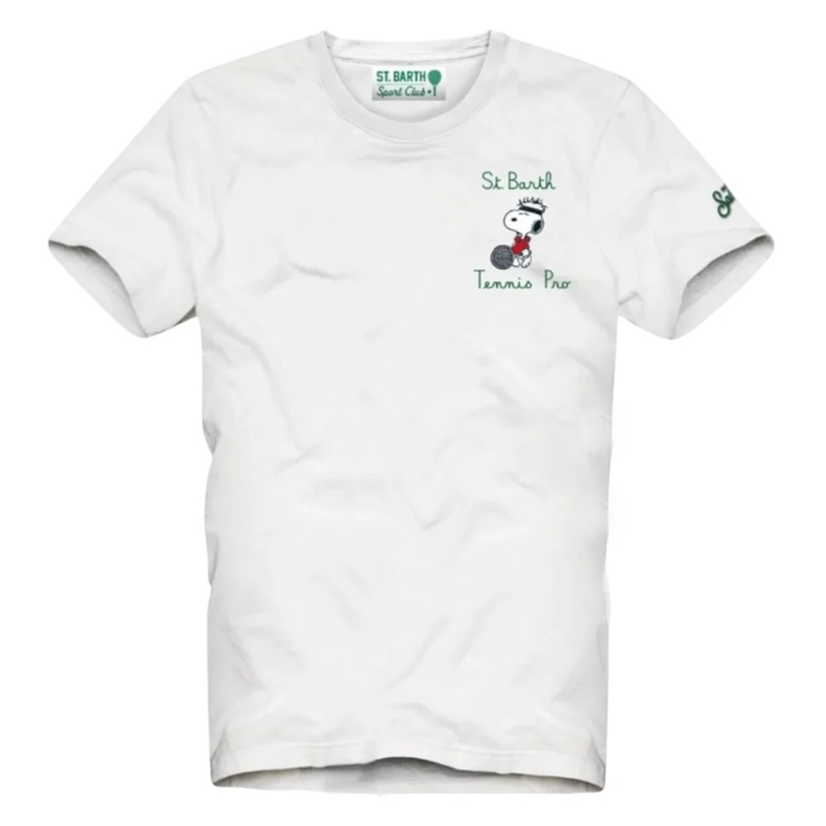 Mc2 Saint Barth T-Shirt in Cotone Uomo Snoopy Pro Bianco