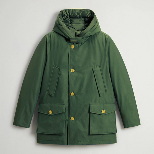 Woolrich Parka Uomo Arctic Parka Waxed Green