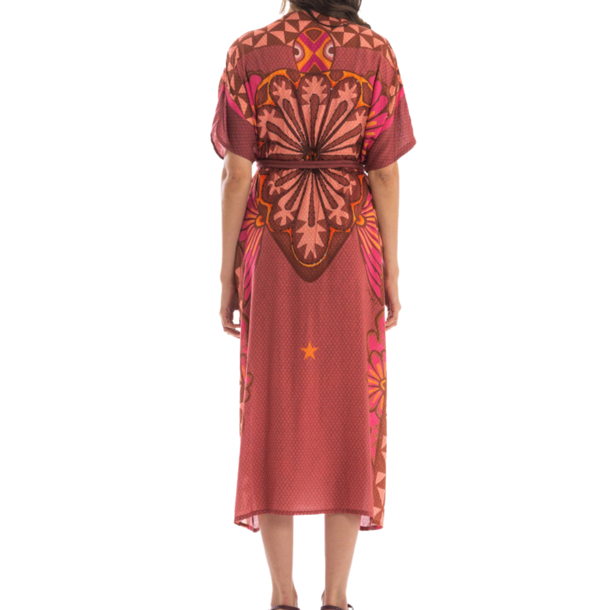 Pin Up Kimono in Viscosa Tribal Sea Donna Phard