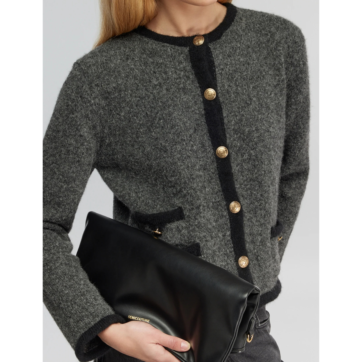 Semicouture Giacca in Misto Alpaca Dulcinea Donna Antracite