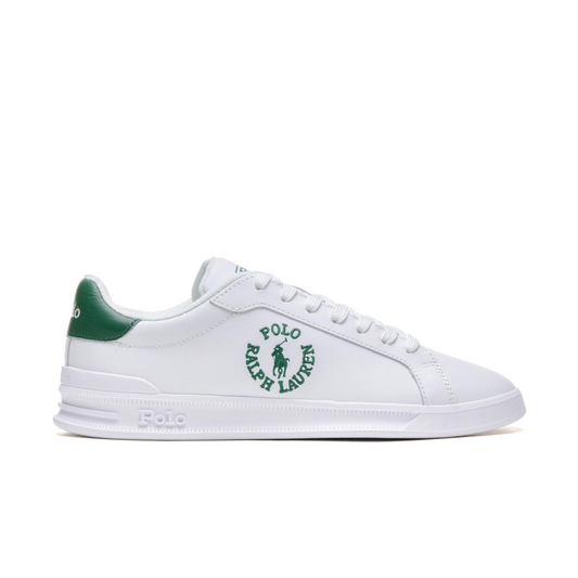 Polo Ralph Lauren Sneaker in Pelle Uomo Bianco e Verde