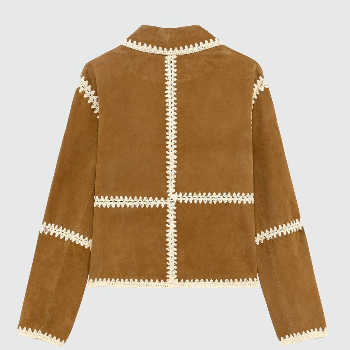 Roy Rogers Giacca Crochet in Suede Old Glory Donna Marrone