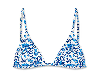 MC2 Saint Barth Bikini a Triangolo Rylie Fiori Blu