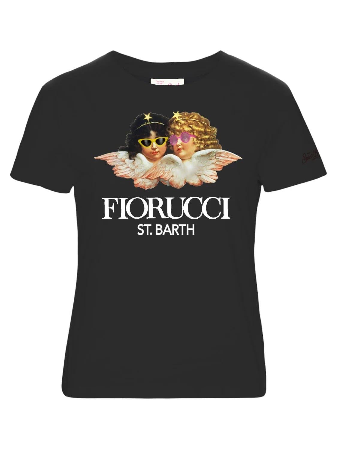 MC2 Saint Barth T-Shirt in Cotone Emilie Fiorucci Donna Nero