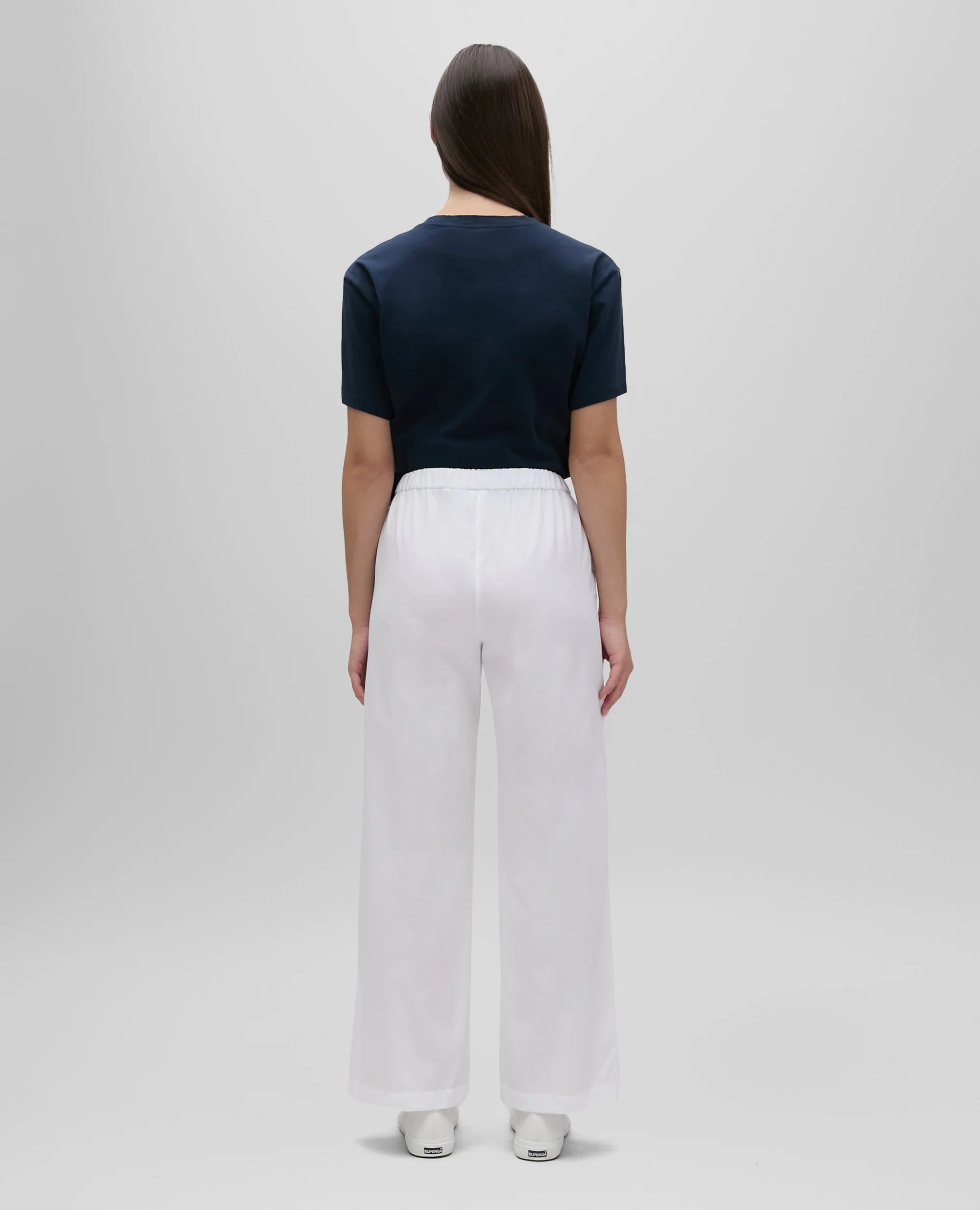 Aspesi Pantalone in Popeline di Cotone Donna 0128 Bianco