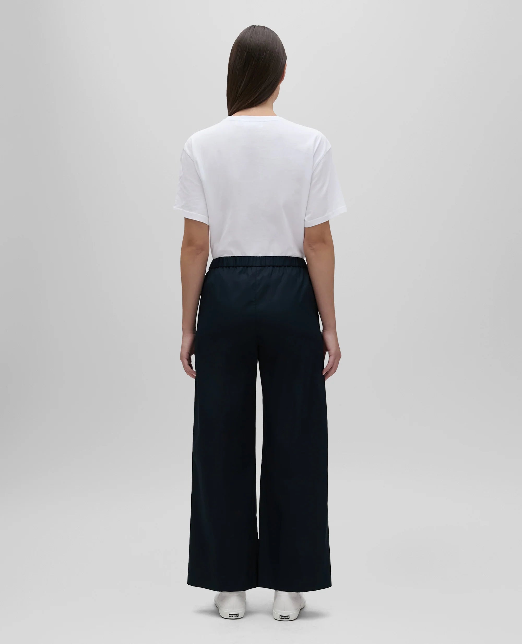 Aspesi Pantalone in Popeline di Cotone Donna 0128 Blu Navy