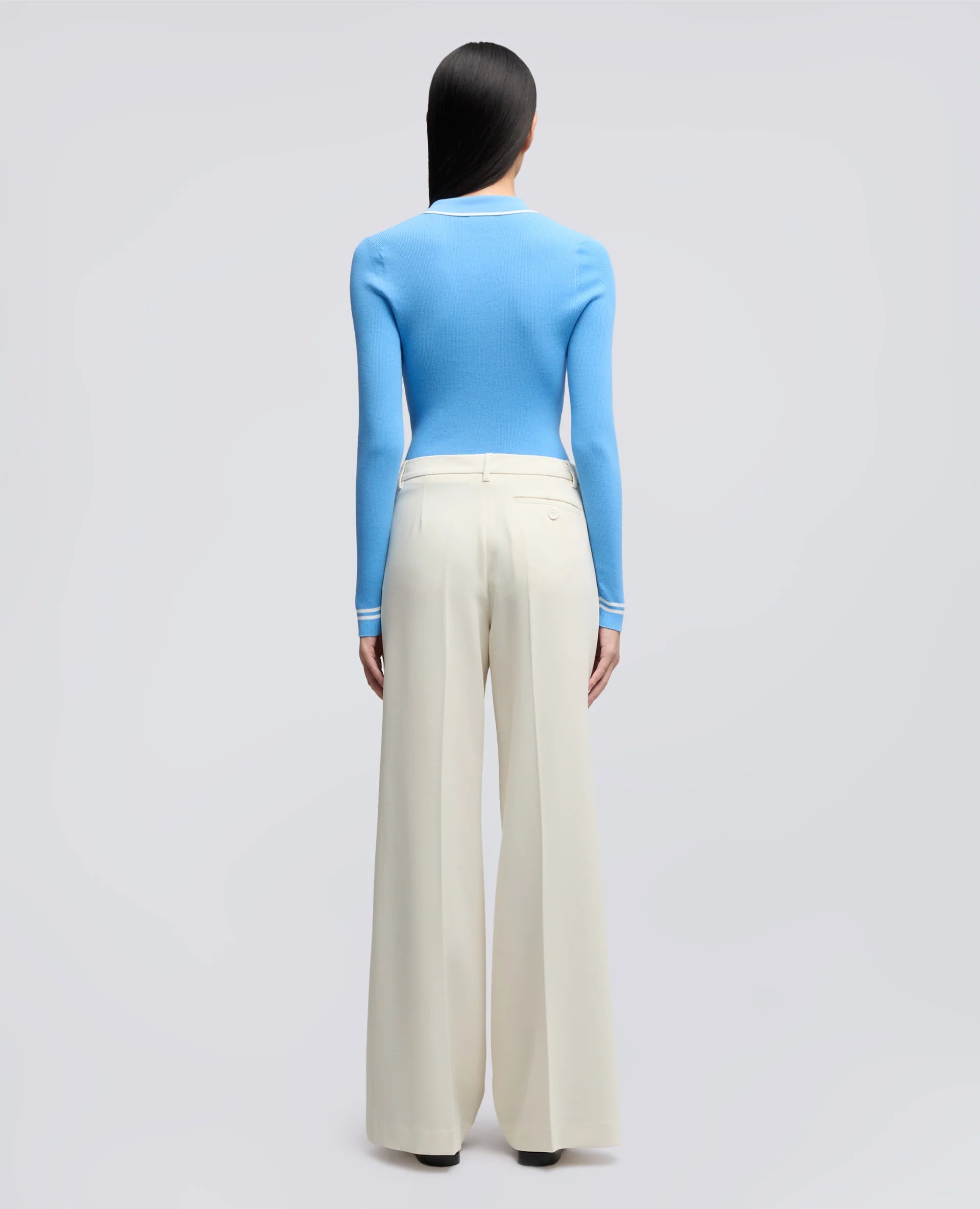 Aspesi Pantalone in Cady Crepe in Triacetato Poliestere Mod. 0190 Donna Bianco