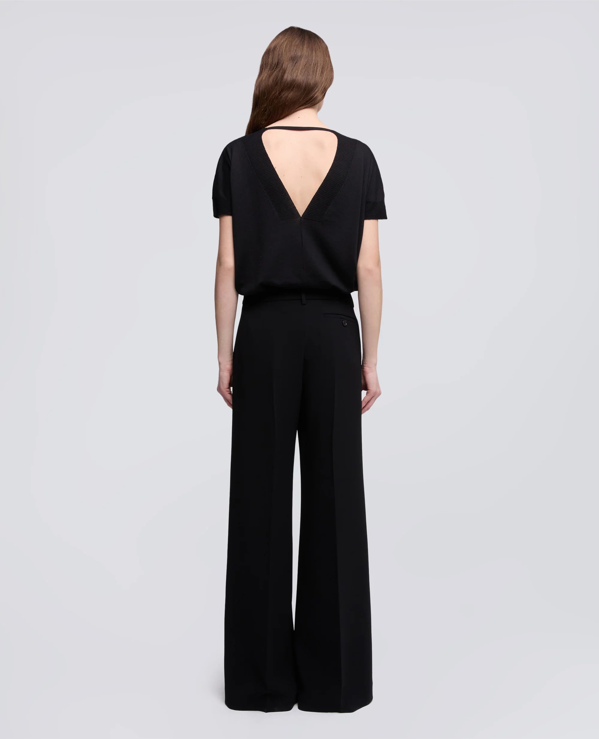 Aspesi Pantalone in Cady Crepe in Triacetato Poliestere Mod. 0190 Donna Nero