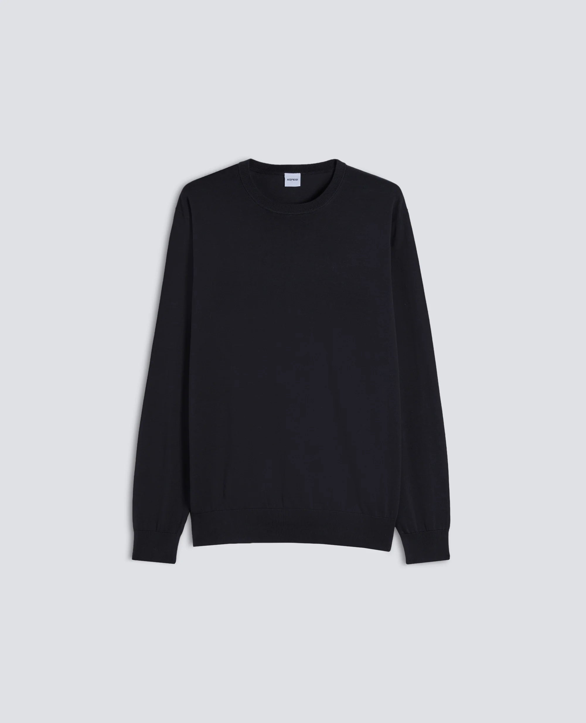 Aspesi Maglia a Girocollo in Cotone Uomo Blu Navy