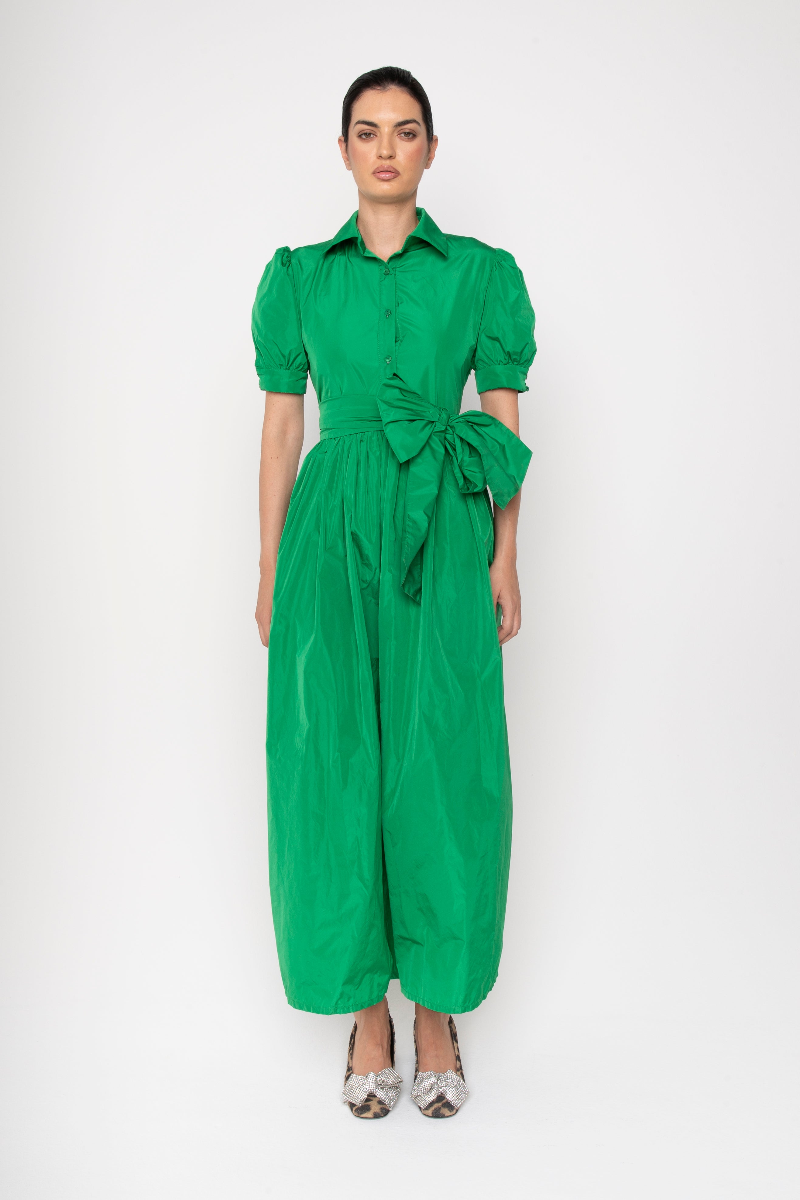 Lavi Couture Abito Chemisier Lungo Donna Salcerella Verde