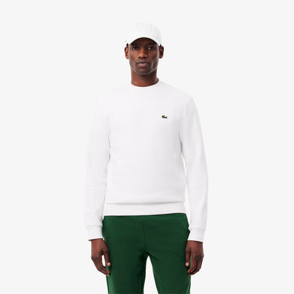 Lacoste Felpa in Cotone e Pile Unisex SH9608 Bianco