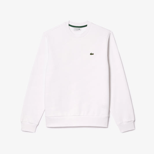 Lacoste Felpa in Cotone e Pile Unisex SH9608 Bianco