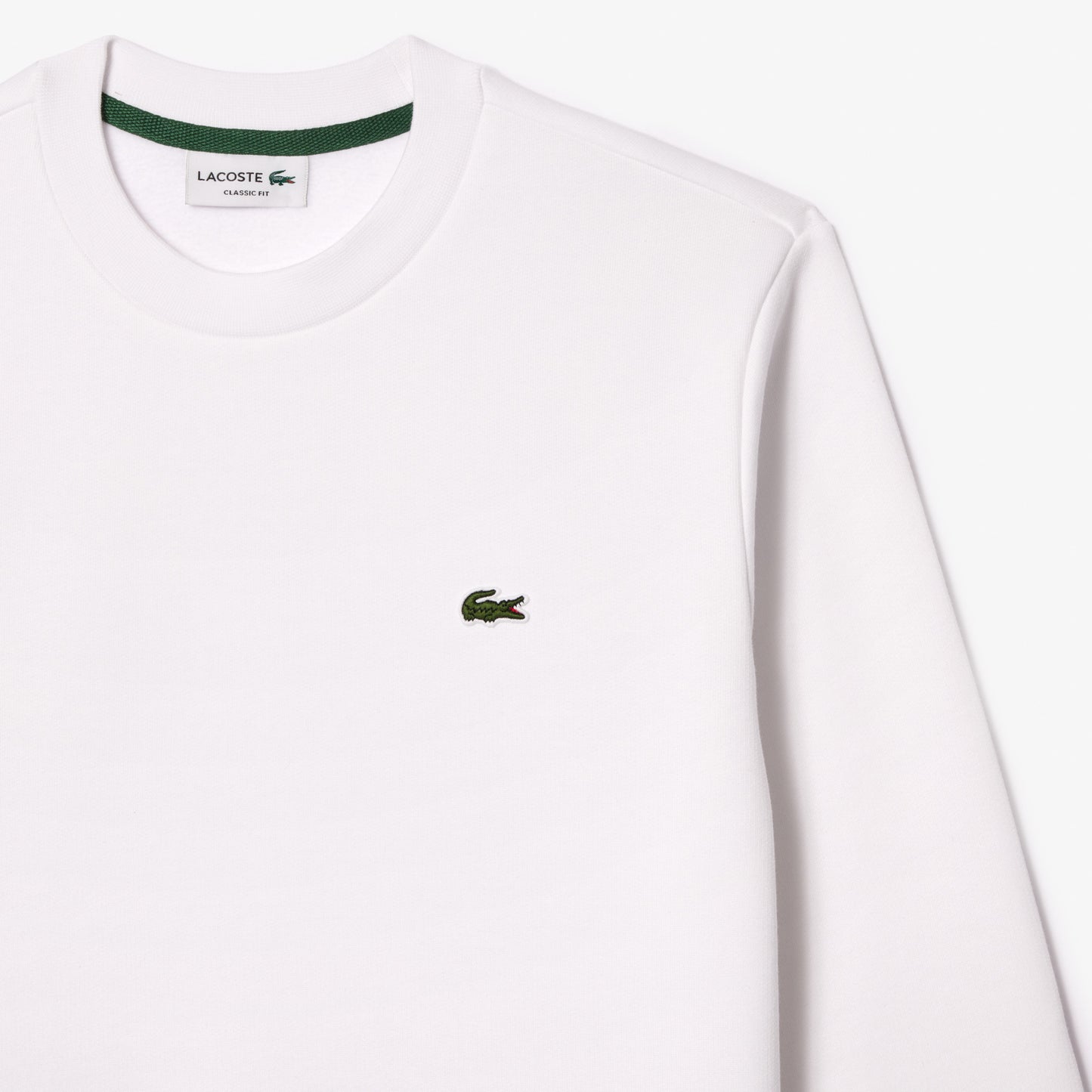 Lacoste Felpa in Cotone e Pile Unisex SH9608 Bianco