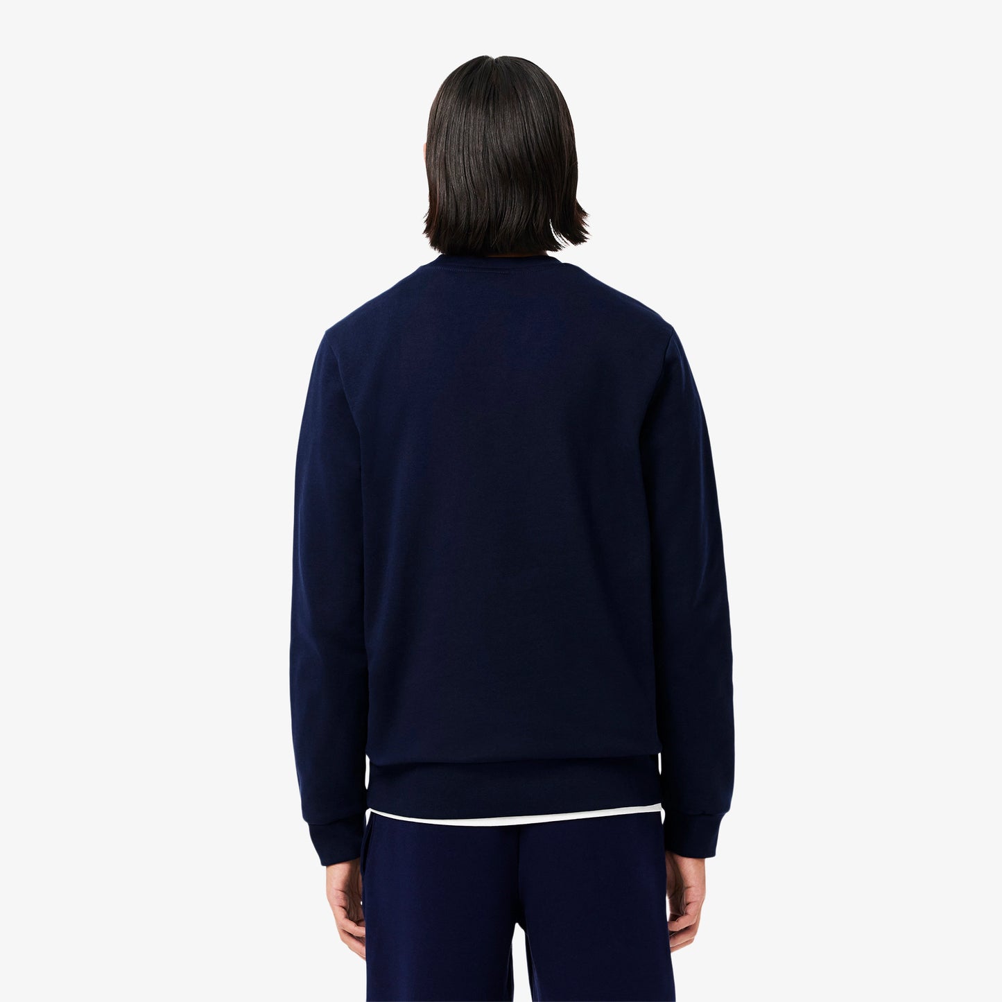 Lacoste Felpa in Cotone e Pile Unisex SH9608 Blu Marine