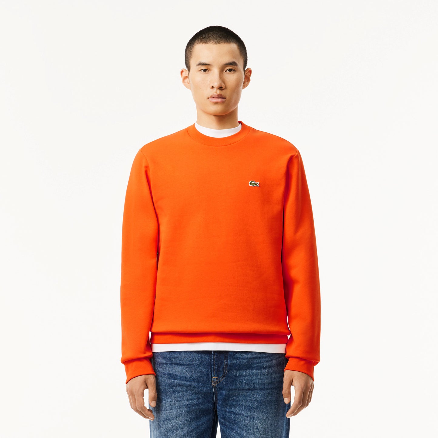 Lacoste Felpa in Cotone e Pile Unisex SH9608 Arancione