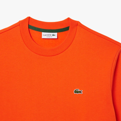 Lacoste Felpa in Cotone e Pile Unisex SH9608 Arancione