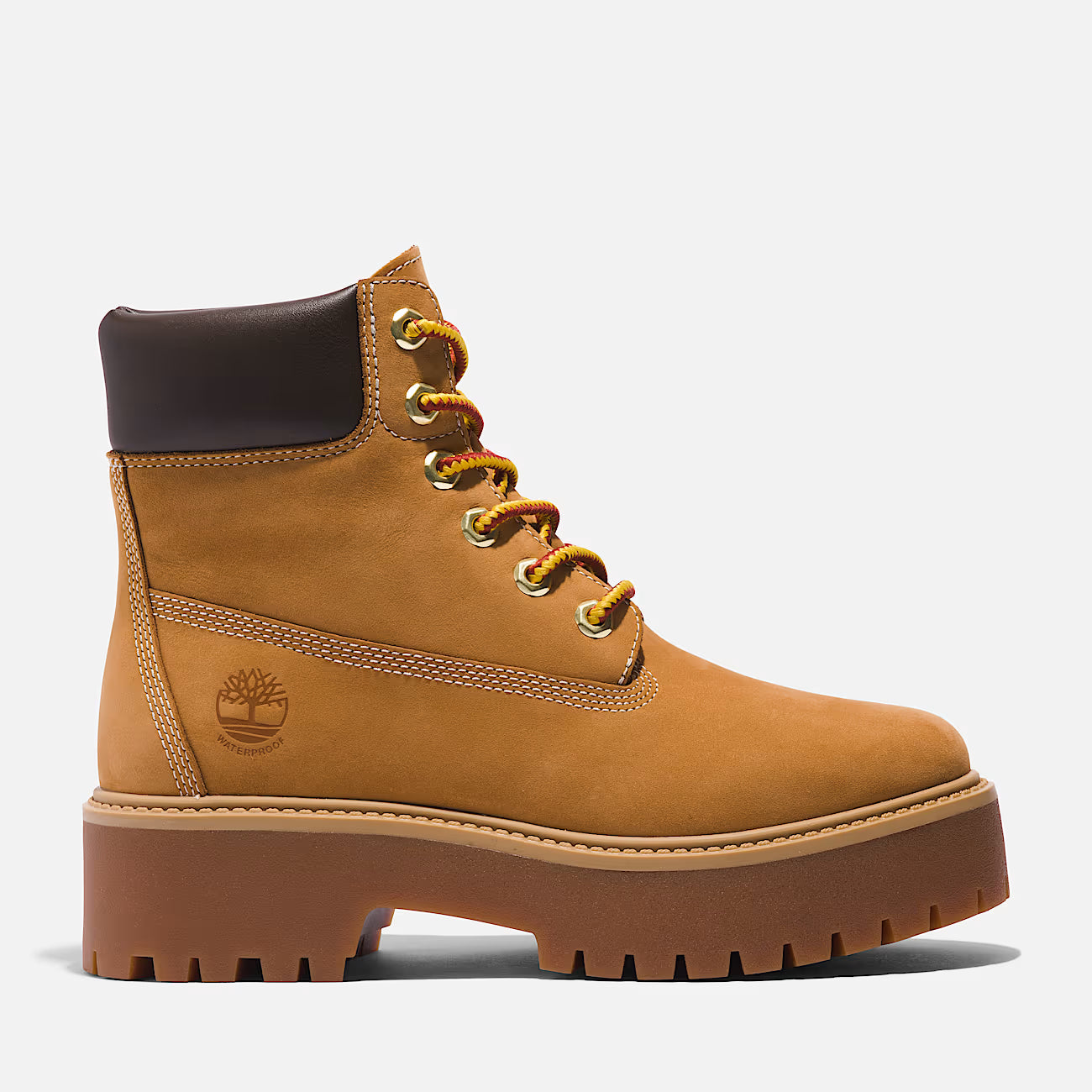 Timberland Stivale Impermeabile con Plateau Stone Street 6 Inch Donna Giallo