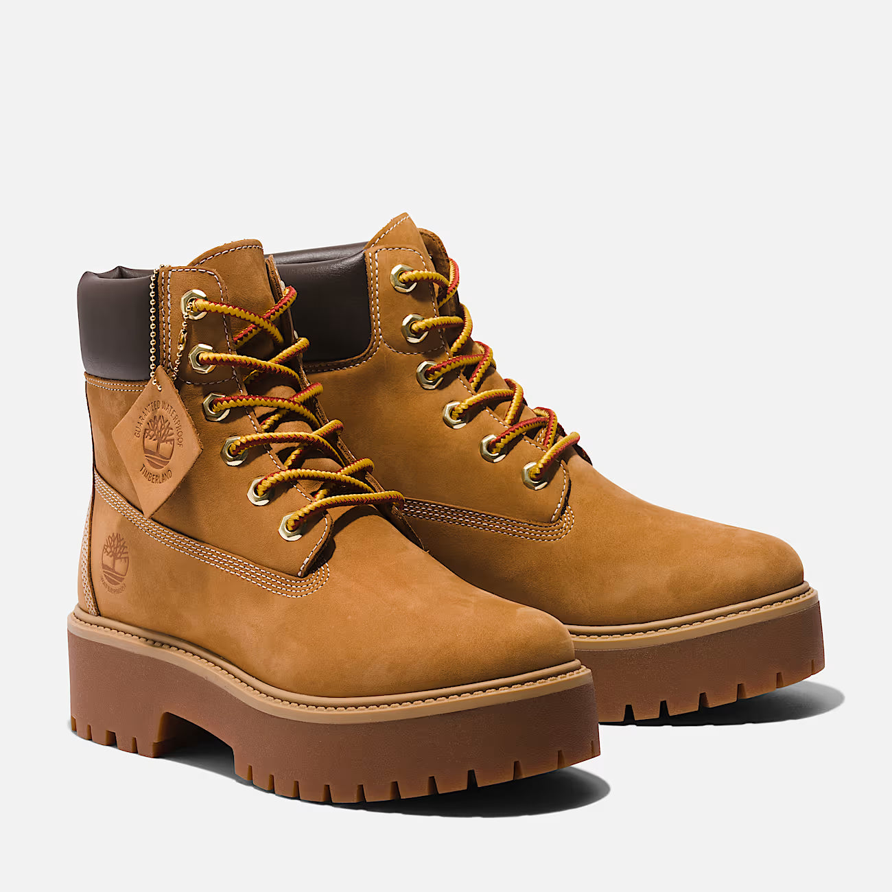 Timberland Stivale Impermeabile con Plateau Stone Street 6 Inch Donna Giallo