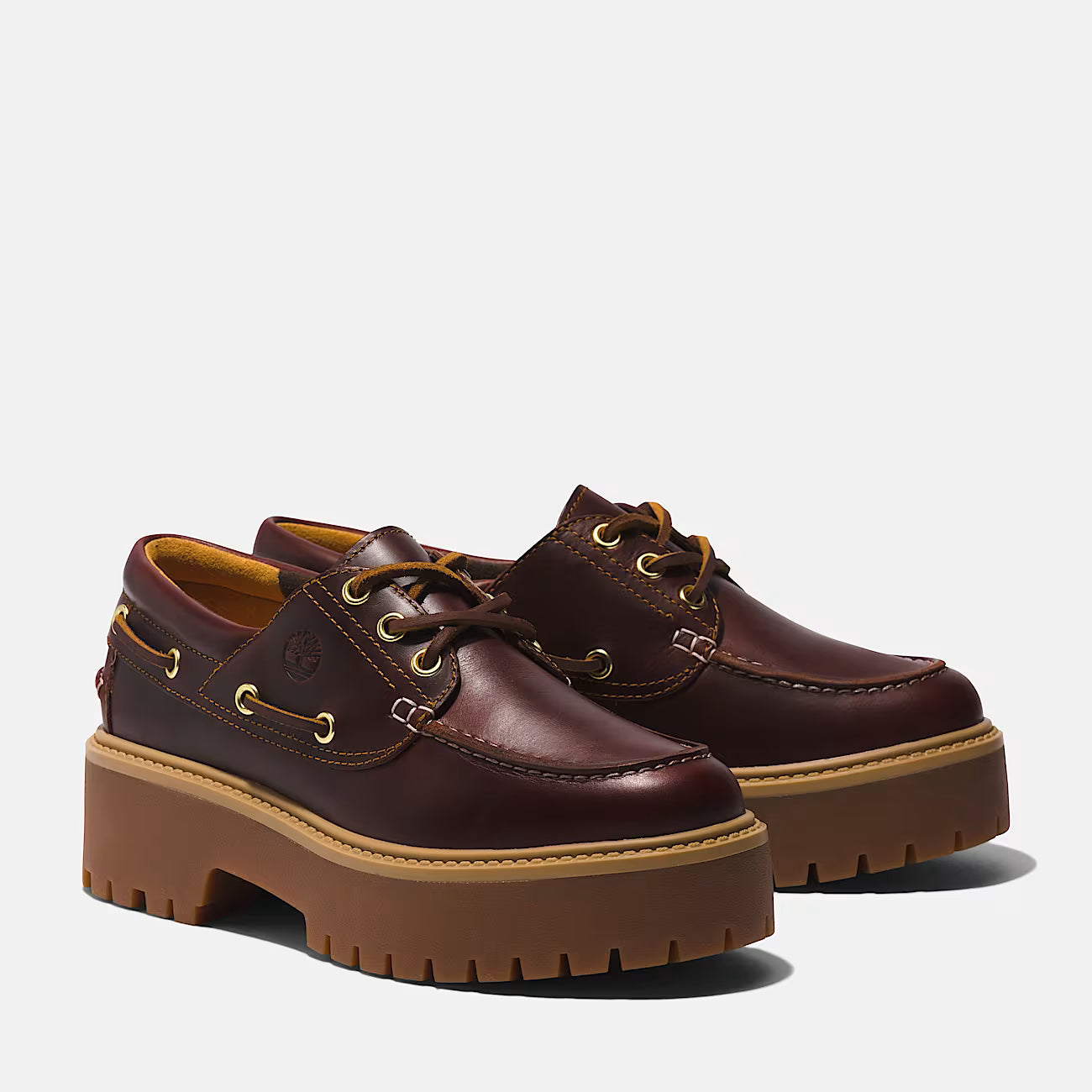 Timberland Scarpe da Barca con Plateau Stone Street Donna Marrone Scuro
