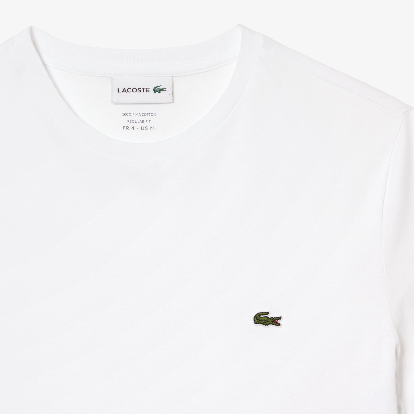 Lacoste T-Shirt in Jersey di Cotone Uomo Bianco