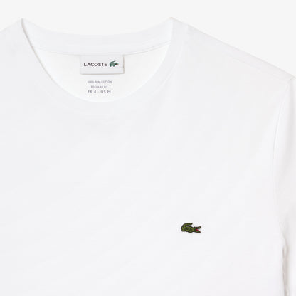 Lacoste T-Shirt in Jersey di Cotone Uomo Bianco