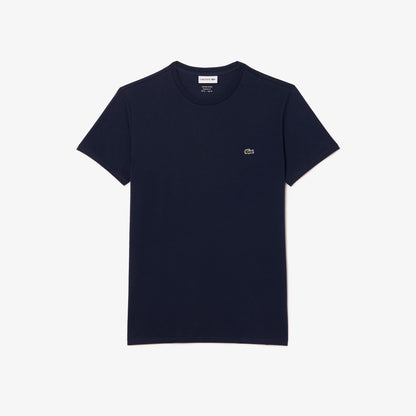 Lacoste T-Shirt in Jersey di Cotone Uomo Blu