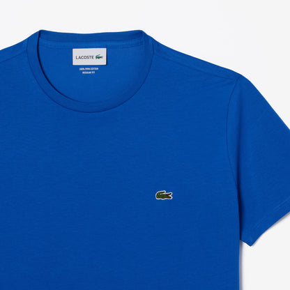 Lacoste T-Shirt in Jersey di Cotone Uomo Azzurro