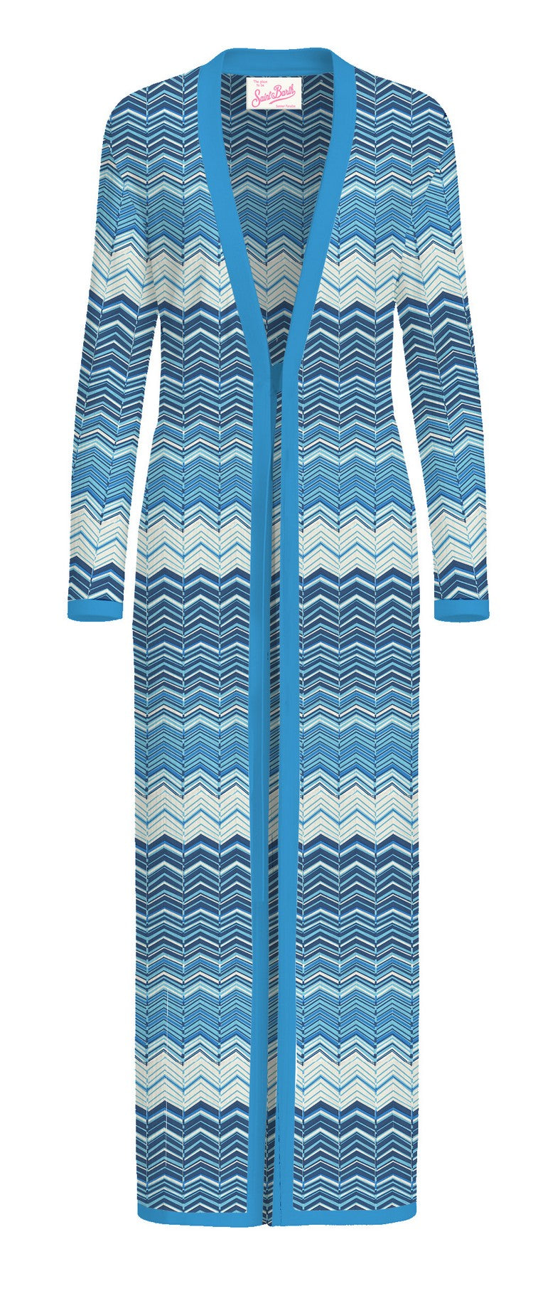 Mc2 Saint Barth Cardigan Lungo in Maglia Tonia Donna Azzurro