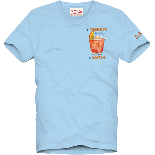 MC2 Saint Barth T-Shirt Ho Sbagliato Uomo Celeste