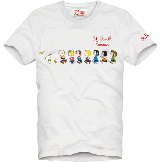 MC2 Saint Barth T-Shirt Peanuts Group Uomo Bianca