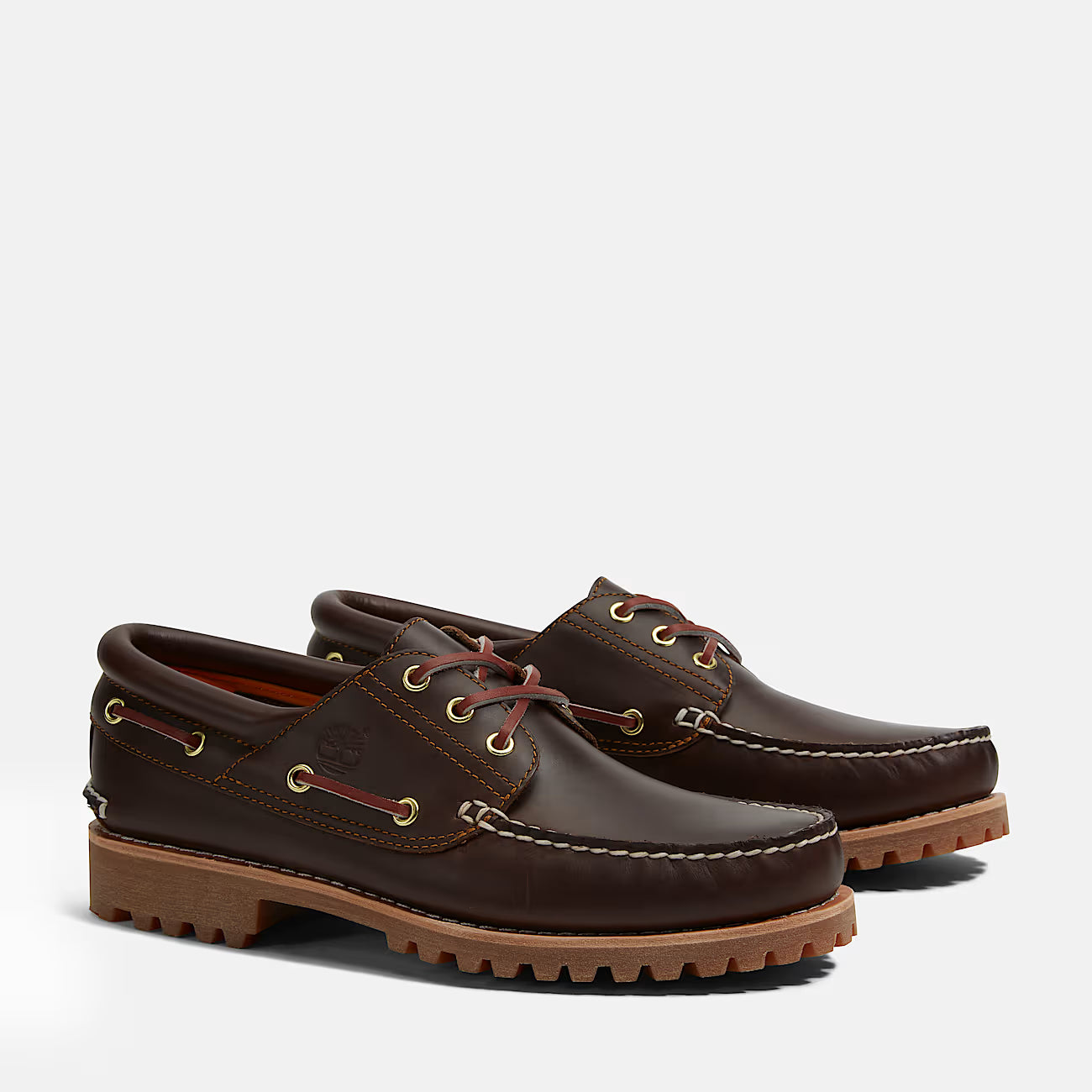 Timberland Scarpa da Barca Authentic 3 Eye Lug Uomo Marrone