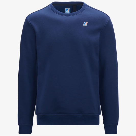 K-Way Felpa in Cotone Unisex Le Vrai Auguste Hv Poli Co Blue Medioeval