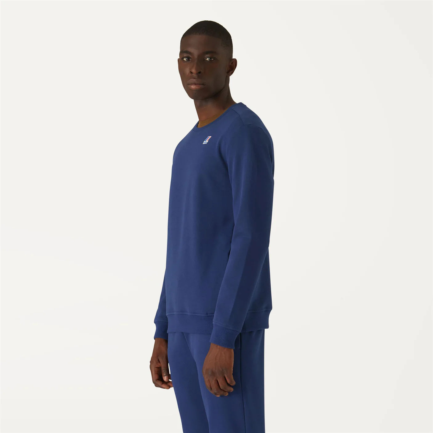 K-Way Felpa in Cotone Unisex Le Vrai Auguste Hv Poli Co Blue Medioeval